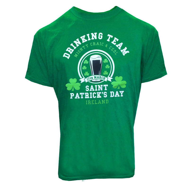 St. Patrick's Day Drinking Team T-Shirt, Green Colour